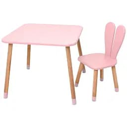 Дитячий столик Bambi 04-025R для творчості зі стільчиком 60х60 см