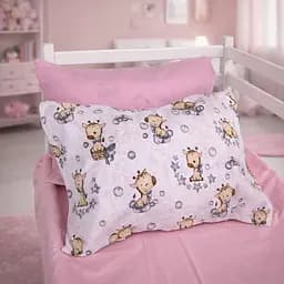 Комплект постільної білизни MirSon Ranforce Elite Tiny Giraffes gray 160x220 см (2200012572467) - мініатюра 2