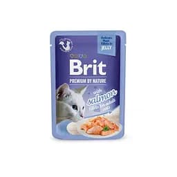 Корм вологий Brit Premium Delicate Fillets in Jelly Salmon для кішок філе в желе лосось 85 г
