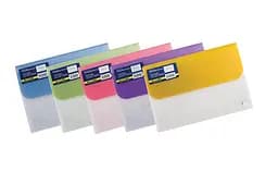 Папка-конверт TRAVEL BM.3707-99 BUROMAX, на липучці, А4, 4 відділення, матовий напівпроз.пластик (4823078953360) МІКС