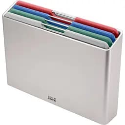 Набір обробних дощок Joseph Joseph Folio Large Coast Silver з кейсом 4 шт. (60215)