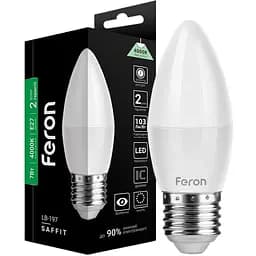Светодиодная лампа Feron LB-197 C37 230V 7W E27 4000K (25808)
