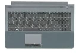 Клавіатура для ноутбука Samsung (RC520) Чорна, (Сіра верхня частина)