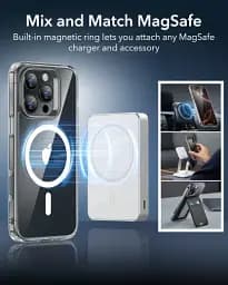 Прозорий чохол ESR Classic Hybrid Case (HaloLock) Frosted Black для iPhone 16 Pro Max (1A7700202) - мініатюра 4