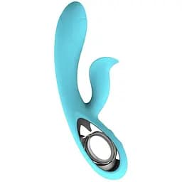 Вибратор-кролик Boss Series Daro 19.5 см голубой