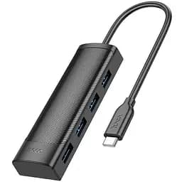 Перехідник Hoco Easy safety 4 in 1 Adapter HB41 Type-C to USB3.0x4L=0.2 м