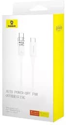 Кабель Baseus Explorer Smart Temperature Control Cable Type-C to Type-C 100W 1m P10319703221-00 White - мініатюра 6