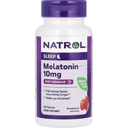 Мелатонин Natrol Melatonin Fast Dissolve со вкусом клубники 10 мг 60 таблеток