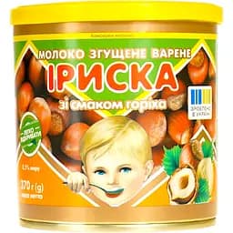 Молоко згущене Первомайський МКК Іриска 8.5% зі смаком горіху 370 г - мініатюра 2
