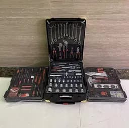 Универсальный набор авто инструментов 408 предметов в чемодане, большой профессиональный набор головок трещоток ключей для СТО