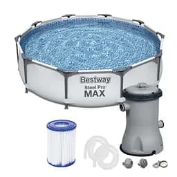 Каркасний басейн Bestway 56406, розмір 305 x 76 см з фільтруючим насосом 58383