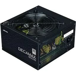 Блок живлення Zalman Decamax (600W) 85%, 80 Plus, 120мм, 1xMB 24pin(20+4), 1xCPU 8pin(4+4), 3xMolex, 6xSATA, 2xPCIe 8pin(6+2)