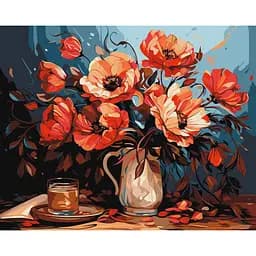 Картина за номерами Барвисті маки KHO5679, 40х50см