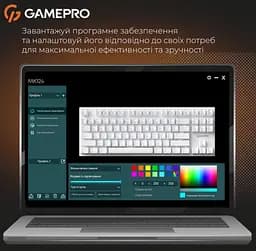 Клавиатура игровая механическая GamePro MK-124-W USB Hot-Swap Outemu Red Switch White - мініатюра 11