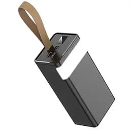 Портативное зарядное устройство Power Bank WUW Y108 30000 mAh LED фонарь Черный