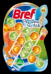Туалетний блок для унітаза Bref Зміна аромату Персик-Яблуко, 3 шт. (763120)