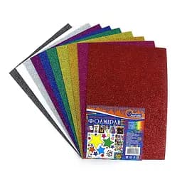 Фоаміран EVA 1,7 мм мікс глітер А4 10 листів 17GLA4-MIX