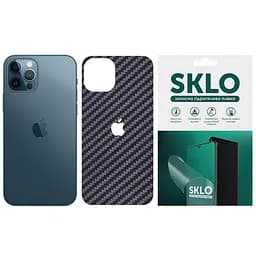 Захисна плівка SKLO Back тил+лого Carbon для Apple iPhone X 5.8 Чорний
