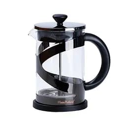 Френч-прес чайник скляний Haus Roland 800 мл з фільтром, чорний TS Kitchen HP33540B