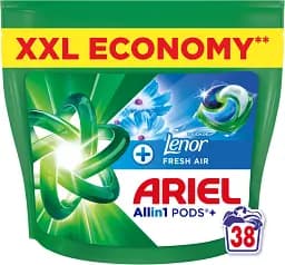 Капсули для прання Ariel Все-в-1 Дотик свіжого повітря Lenor 38 шт. - мініатюра 2