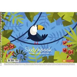 Альбом для малювання Star Draw your dream Тукан бічна спіраль А4 30 аркушів (PB-SC-030-404)