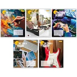Набір зошитів 1 Вересня Hobby А5 в лінійку 96 аркушів 5 шт. (767421)