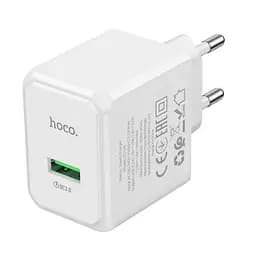 Мережевий зарядний пристрій Hoco CS12A USB 18W білий - мініатюра 3