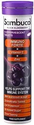 Натуральная добавка Sambucol Black Elderberry Immuno Forte, 15 шипучих таблеток