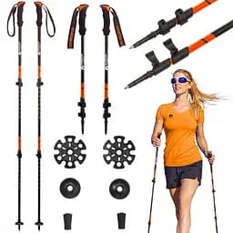 Треккинговые палки Mountain Goat Peak+ 60-135 см MG0006 Black/Orange (P-5907739318275)