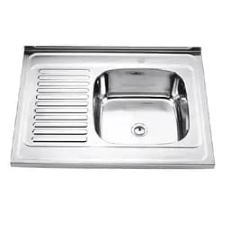 Мийка кухонна Kraft 8060R-E прямокутна 800х600х180 мм 0,8 мм Satin 30412