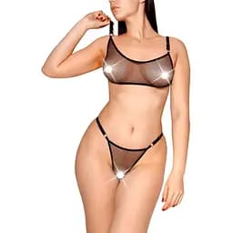 Сексуальний набір білизни із сітки Art of Sex - Deily чорний XS-M