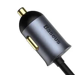Автомобільний зарядний пристрій Baseus Share Together PPS multi-port Fast charging with extension cord 120W 2U+2C Gray (CCBT-A0G) - мініатюра 5