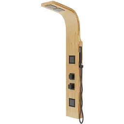 Душова панель Corsan Bao bamboo black з термостатом B022TBL