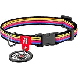 Нашийник для собак Waudog Nylon Лінія 1, c QR паспортом, пластиковий фастекс, 35-58х2, 5 см