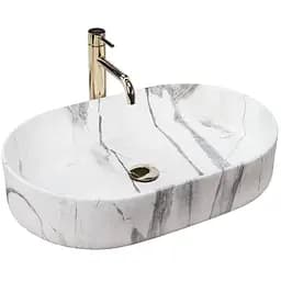 Умивальник Rea Nadia 60 Sand Matt накладний REA-U5800, Мармур