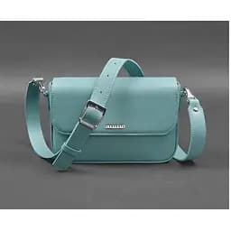 Женская кожаная сумка Mary бирюзовая