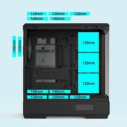 Корпус Zalman P50 DS Black (P50DSBLACK) Без БП - мініатюра 6