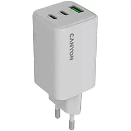 Зарядное устройство Canyon CU65ACC GaN 65W 2xPD 1xQC EU White (CNS-CUW65ACC)