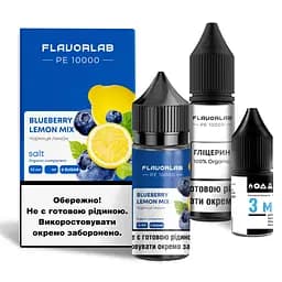 Набор компонентов для самозамеса солевой Flavorlab PE 10000 30мл (Blueberry Lemon Mix, черника лимон 0-65 мг)