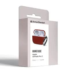 Силіконовий чохол для навушників Apple AirPods Pro 2 2022, Hang Case, коричневий, ультратонкий захисний кейс товщиною 2 мм, захист від подряпин, пилу та ударів, компактний, з карабіном для кріплення, ArmorStandart (ARM68599) - мініатюра 8