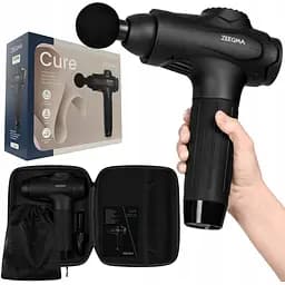 Масажний пістолет – масажер для тіла Zeegma CURE BLACK + чохол