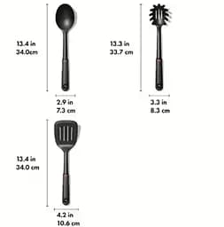 Набір кухонних приладів OXO Cooking Utensils нейлонових чорний 3 шт. (21232000) - мініатюра 5