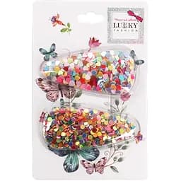 Затискач дитячий для волосся "Сердечки" Lukky T18432(мікс сердечка)