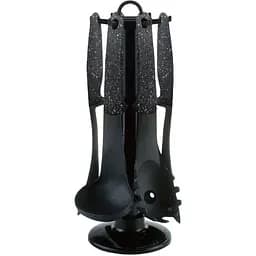 Набір кухонного приладдя на стійці Royalty Line RL-U06 із 7 предметів чорний