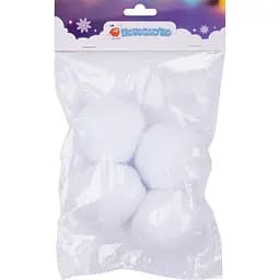 Набір сніжків декоративних Novogod'ko глітер 6 см 4 шт. (974195)