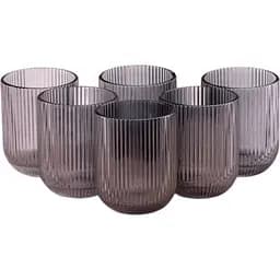 Набір склянок для напоїв Yiwu із товстого скла сірий 6 шт. 250 мл HP-19-7112G