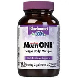 Мультивитамины без железа Bluebonnet Nutrition Multi One 30 вегетарианских капсул