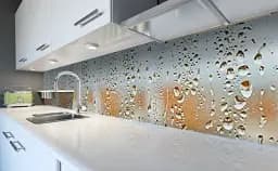 Вініловий кухонний фартух Happy Pocket Мокре скло наклейка для кухні ПВХ краплі роса Текстура Сірий Z181600