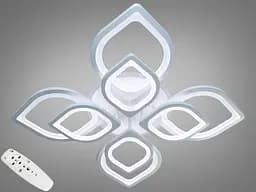 Біла світлодіодна люстра з димером та кольоровою підсвіткою, 150W