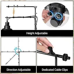 Тримач для ламп Repti-Zoo Dual Light Bracket LH023D подвійний кронштейн для тераріуму 360° - мініатюра 6